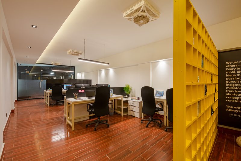 Black Box Studio, Gulshan-e-Iqbal: commercial office floor built by Petra Constructors.
