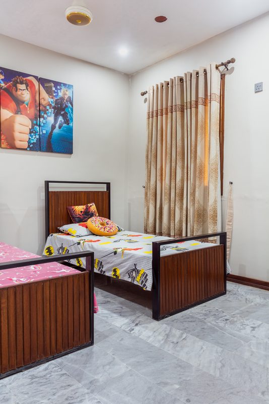 A child’s bedroom at Shoaib Residence.